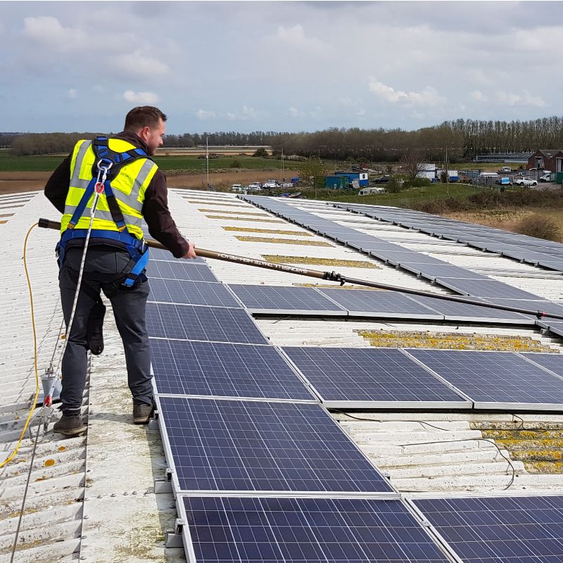 Solar Panel Cleaning and Protection - DAM High Access Gallery
